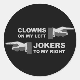Clowns & Jokers Ronde Sticker