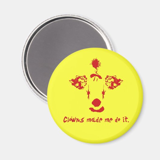 Clowns liet me het doen magneet (Voorkant / Achterkant)
