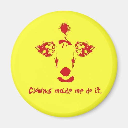 Clowns liet me het doen magneet (Voorkant)