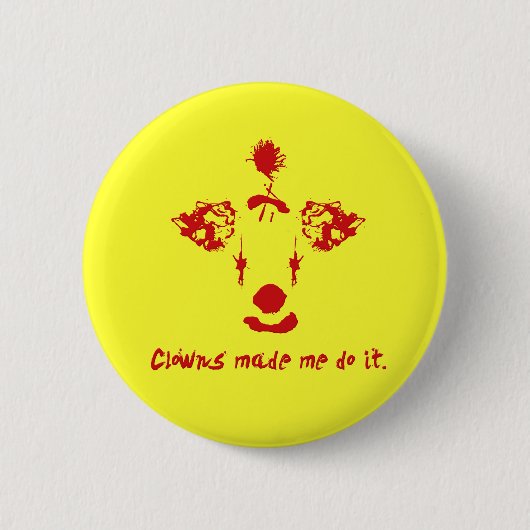 Clowns liet me het doen ronde button 5,7 cm (Voorkant)