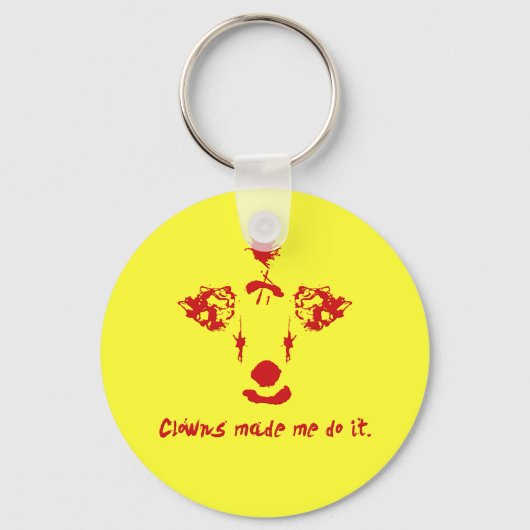 Clowns maakte me het doen sleutelhanger (Voorkant)