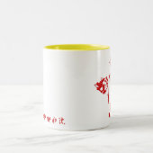 Clowns maakte me het doen tweekleurige koffiemok (Center)