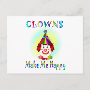Clowns maken me gelukkig briefkaart