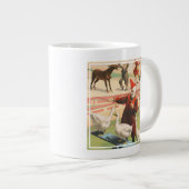 Clowns met optredende ganzen, hanen en ezels. grote koffiekop (Voorkant rechts)