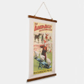 Clowns met optredende ganzen, hanen en ezels. hangend wandkleed (Gebogen)