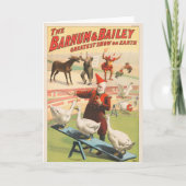 Clowns met optredende ganzen, hanen en ezels. kaart (Voorkant)