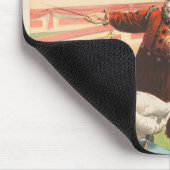 Clowns met optredende ganzen, hanen en ezels. muismat (Hoek)