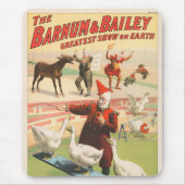 Clowns met optredende ganzen, hanen en ezels. muismat (Voorkant)