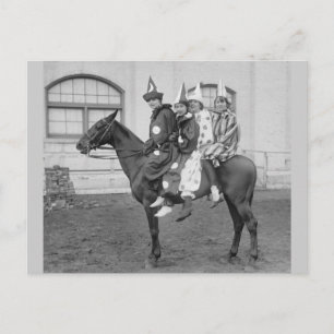 Clowns op een paard, 1915 briefkaart