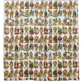 clowns op wit douchegordijn (Voorkant)