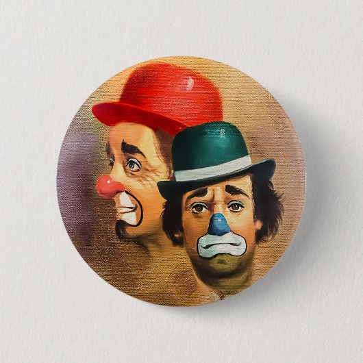 Clowns Ronde Button 5,7 Cm (Voorkant)
