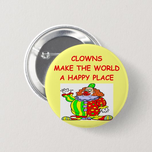 clowns ronde button 5,7 cm (Voorkant /achterkant)
