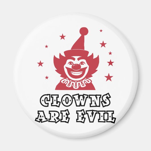 Clowns zijn kwaadaardig magneet (Voorkant)