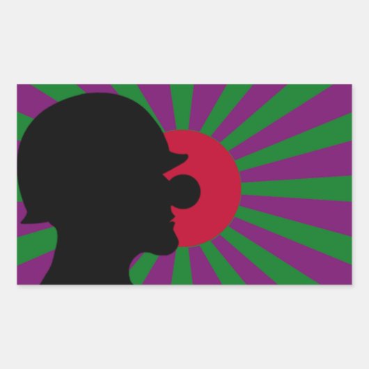 Clownsec Rising Sun Flag Sticker (Voorkant)