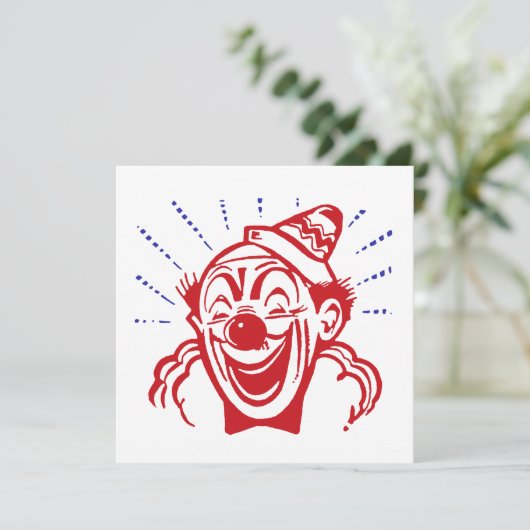 Clownskaart (Staand voorkant)