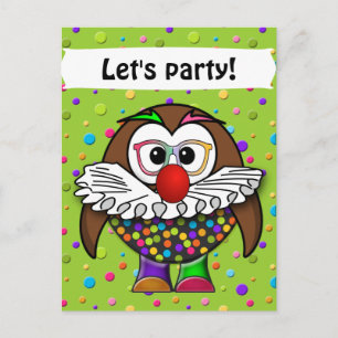 clownuil briefkaart