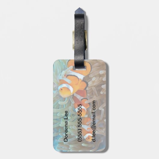 Clownvis Bagagelabel (Achterkant verticaal)