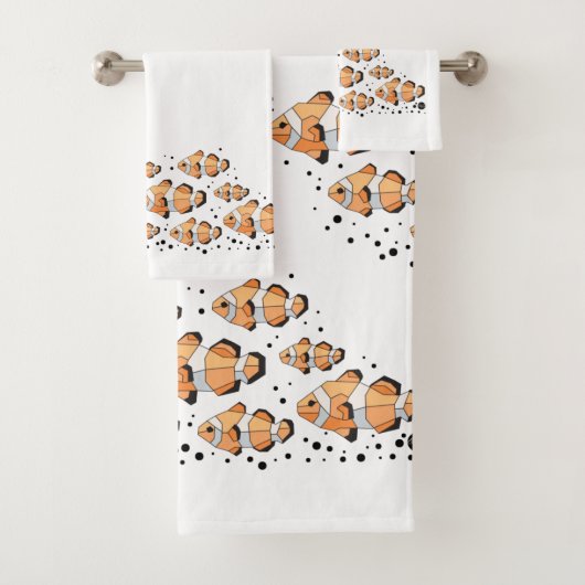 Clownvis Bathroom Towel Set Bad Handdoek (Insitu)