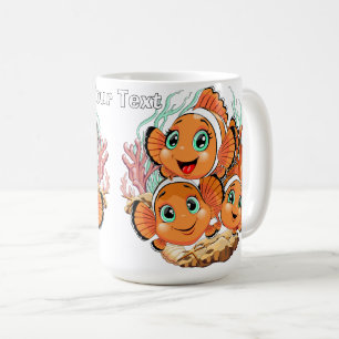 Clownvis Cartoon grappig Familie Onderwater Koffiemok