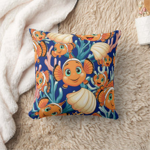 Clownvis Cartoon knuffel Familie Onderwater Kussen