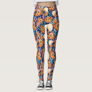Clownvis Cartoon Lief Familie Onderwater Leggings