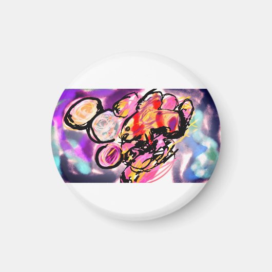 Clownvis edelsteen magneet (Voorkant)