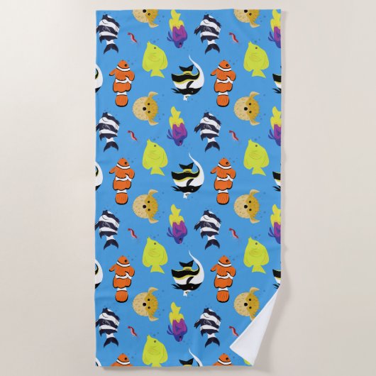 Clownvis en vrienden strandlaken (Voorkant)