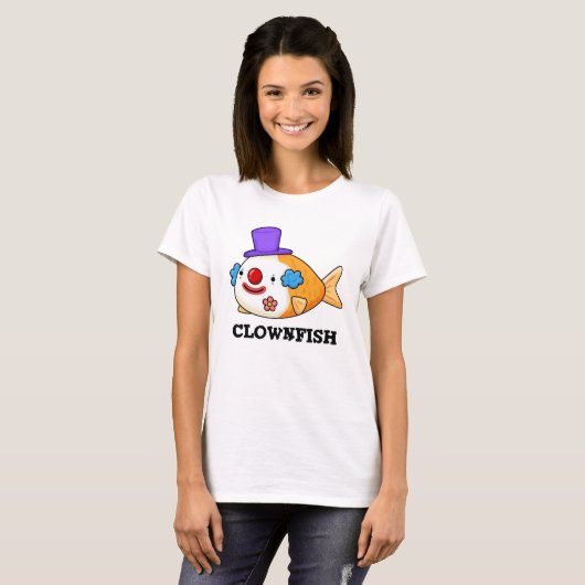 Clownvis Grappig Dier Vis Punt T-shirt (Voorkant volledig)