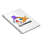 Clownvis Grappig Dier Vis Woordspeling Notitieboek (Rechterzijde)