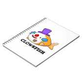 Clownvis Grappig Dier Vis Woordspeling Notitieboek (Linkerzijde)