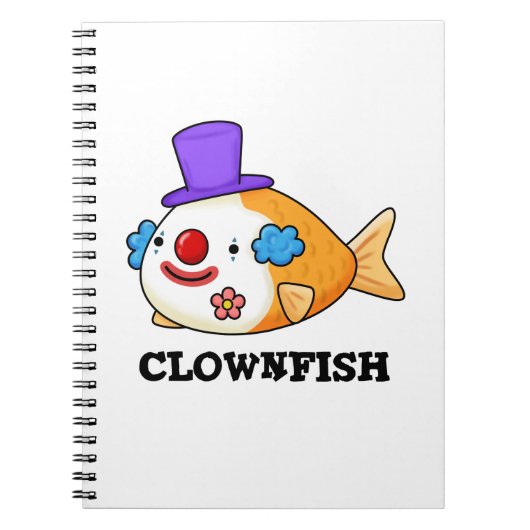 Clownvis Grappig Dier Vis Woordspeling Notitieboek (Voorkant)