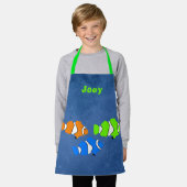 Clownvis Onder de Zee Naam Sjabloon Schort (Gedragen)