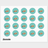 Clownvis Ronde Sticker (Vel)