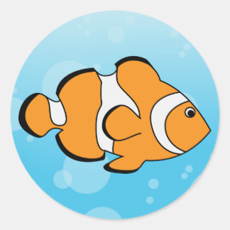 Clownvis Ronde Sticker
