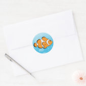 Clownvis Ronde Sticker (Envelop)