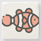 Clownvis Stenen Onderzetter (Voorkant)