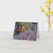 Clownviskoraal Zee Anemone Underwater Cute Photo Kaart (Gele Bloem)