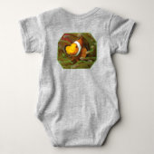 Clownvissen in groene anemoon. fotografisch ontwer romper (Achterkant)