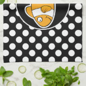 Clownvissen op zwarte en witte stippen theedoek (Gevouwen)