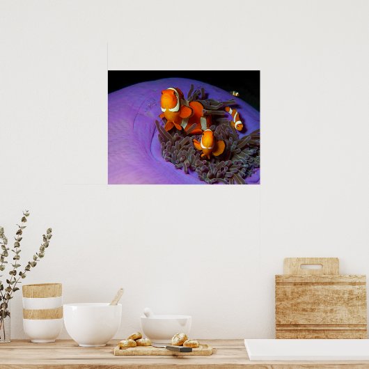 Clownvissen zijn altijd in beweging | drukbezet an poster (Keuken)