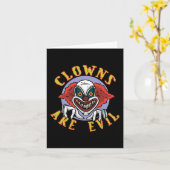 Clows are Evil Note Card Kaart (Gele Bloem)