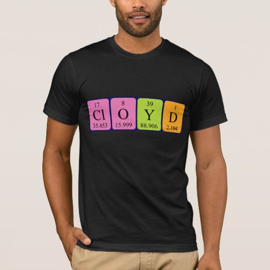 Cloyd periodiek shirt van de lijstnaam (Voorkant)