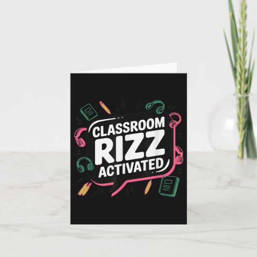 Clroom Rizz Activated, Gen Z Alpha, Back To School Kaart (Voorkant)