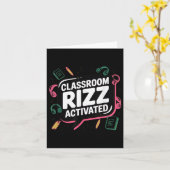 Clroom Rizz Activated, Gen Z Alpha, Back To School Kaart (Gele Bloem)