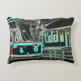 CLRV Neon at stn Cotton Accent Pillow Kussen
