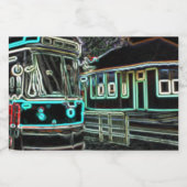 CLRV Neon at stn Mini Wijnfles Etiket Set (6 pk) (Enkel label)