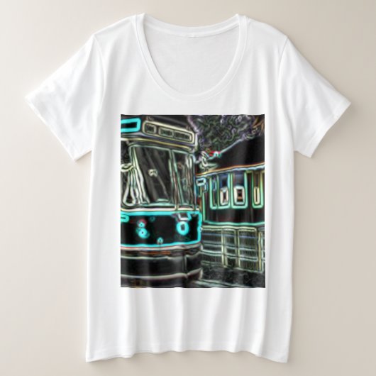 CLRV Neon at stn Vrouwen Plus Maat T-Shirt (Design voorkant)