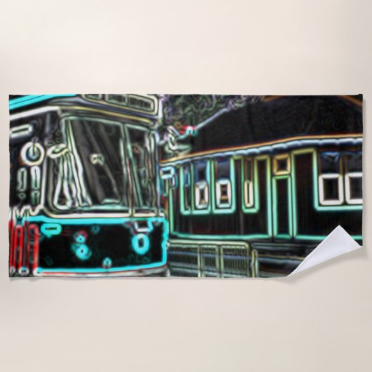 CLRV Neon bij Stan Beach Towel Strandlaken (Voorkant)