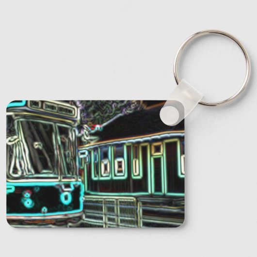 CLRV Neon bij stn 4cm x 5cm Aluminium Sleutelhange Sleutelhanger (Voorkant)