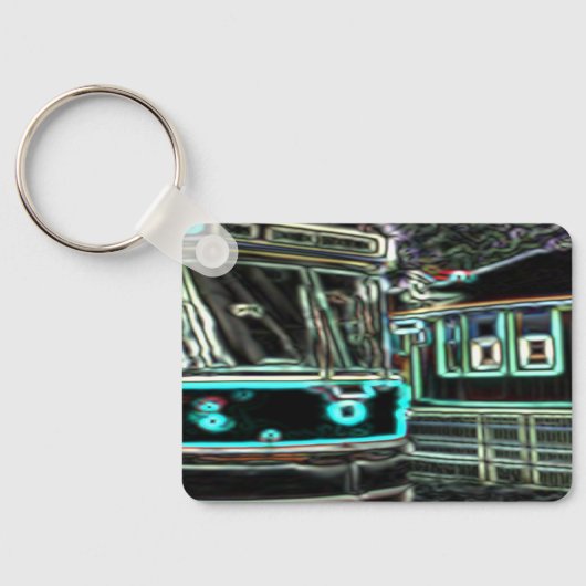 CLRV Neon bij stn 4cm x 5cm Aluminium Sleutelhange Sleutelhanger (Achterkant)